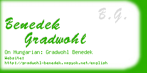 benedek gradwohl business card